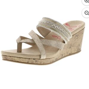 Jellypop Tan Wedge Sandals